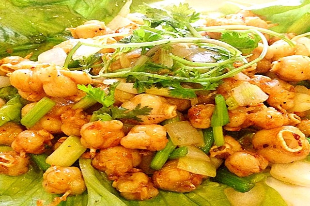 răng mực xào tỏi