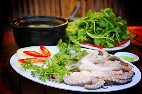 bạch tuộc nhúng mẻ