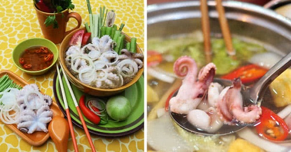 bạch tuộc nhúng mẻ