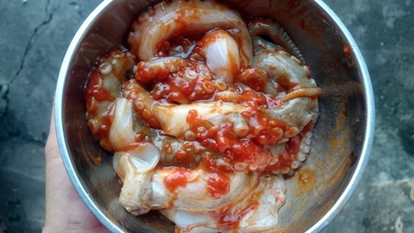 bạch tuộc nướng sa tế ngon