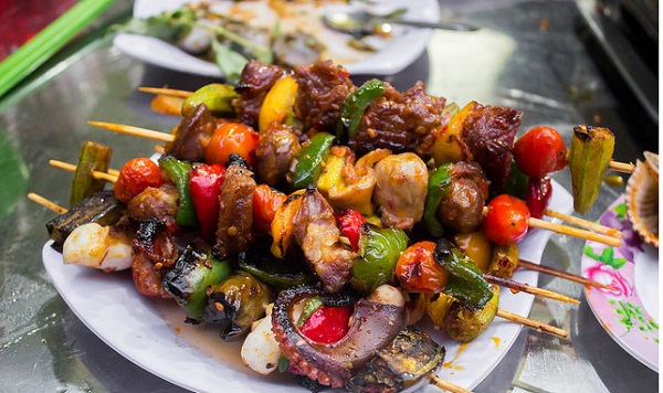 bạch tuộc xiên nướng