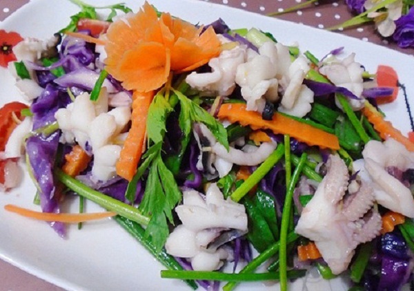 cách làm mực nang xào thập cẩm