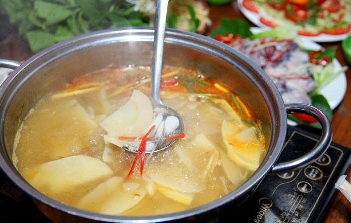 cách nấu lẩu cua măng chua