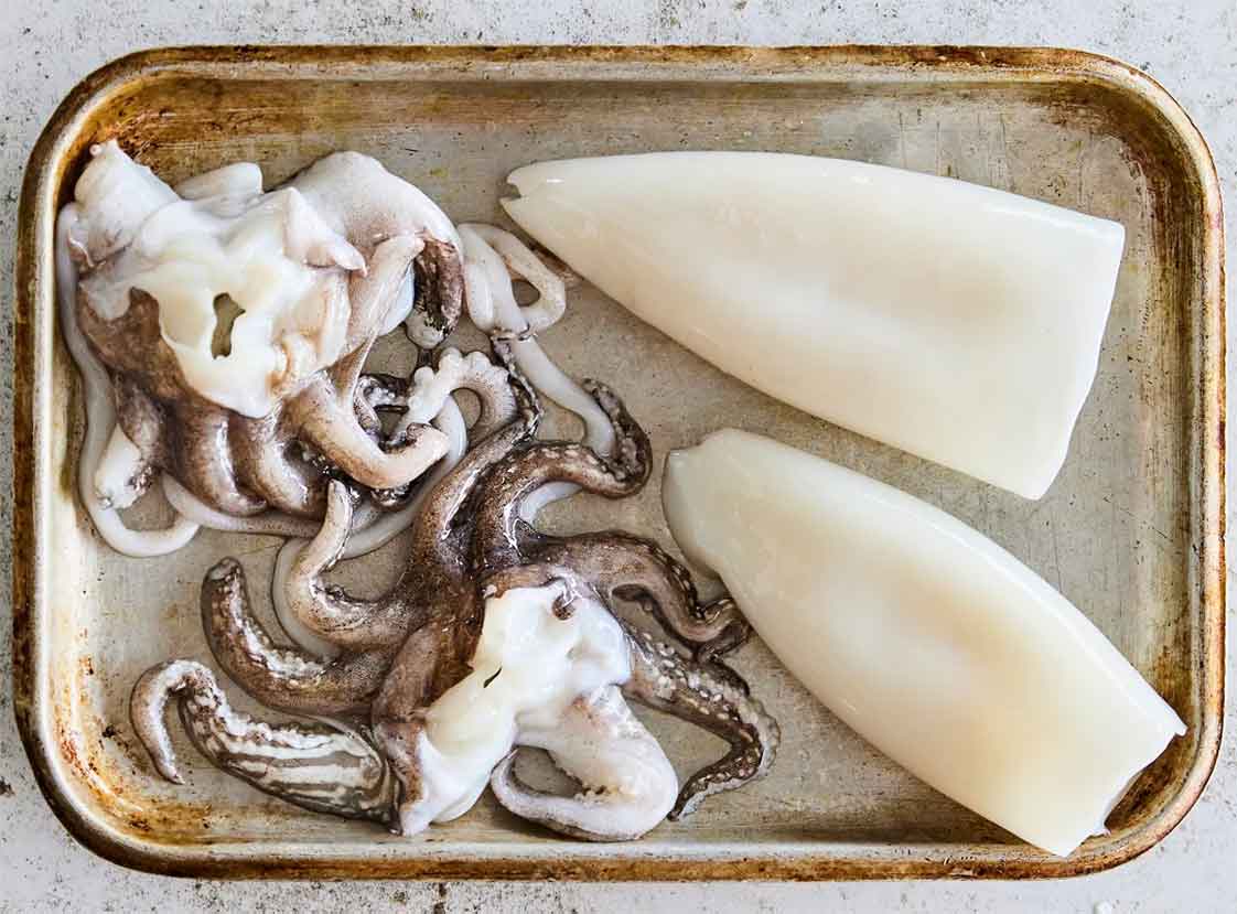 mực rất cần rã đông đúng cách