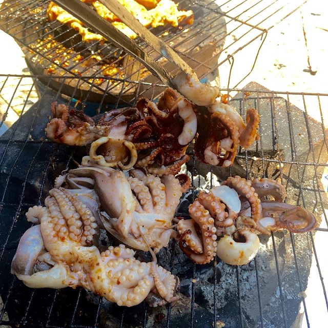 cach uop bach tuoc nuong
