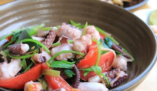 cách xào bạch tuộc ngon