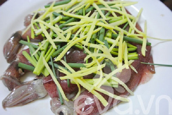 hấp mực trứng