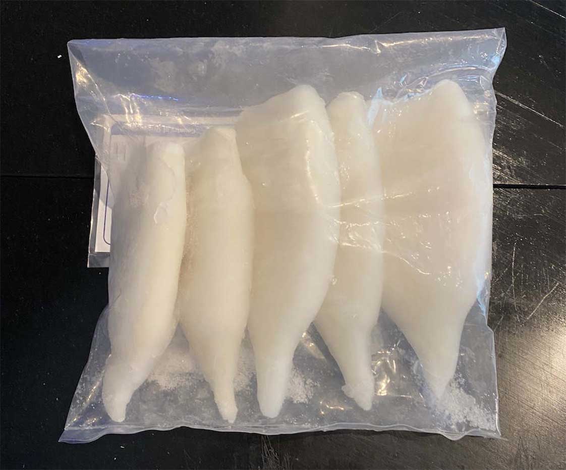 mực ống lột da đông lạnh nhập khẩu size vừa