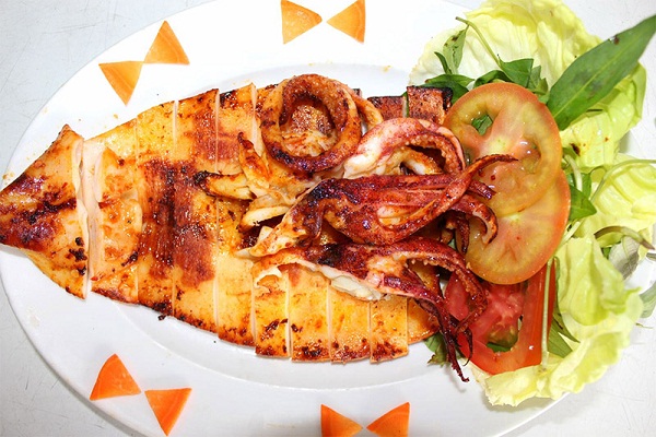 muc la nuong muoi ot mực lá nướng muối ớt