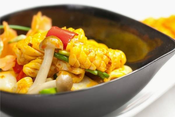 mực nang xào cà ri