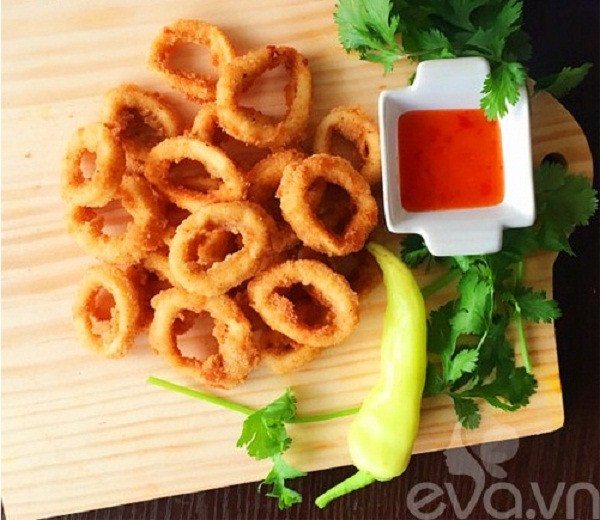 muc ong chien gion mực ống chiên giòn