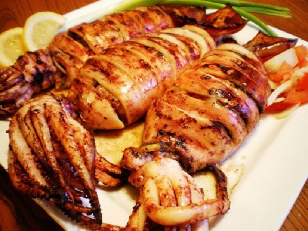 mực ống nướng