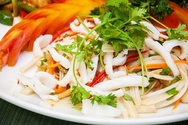 mực xào hành tây