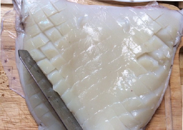 sơ chế mực nang