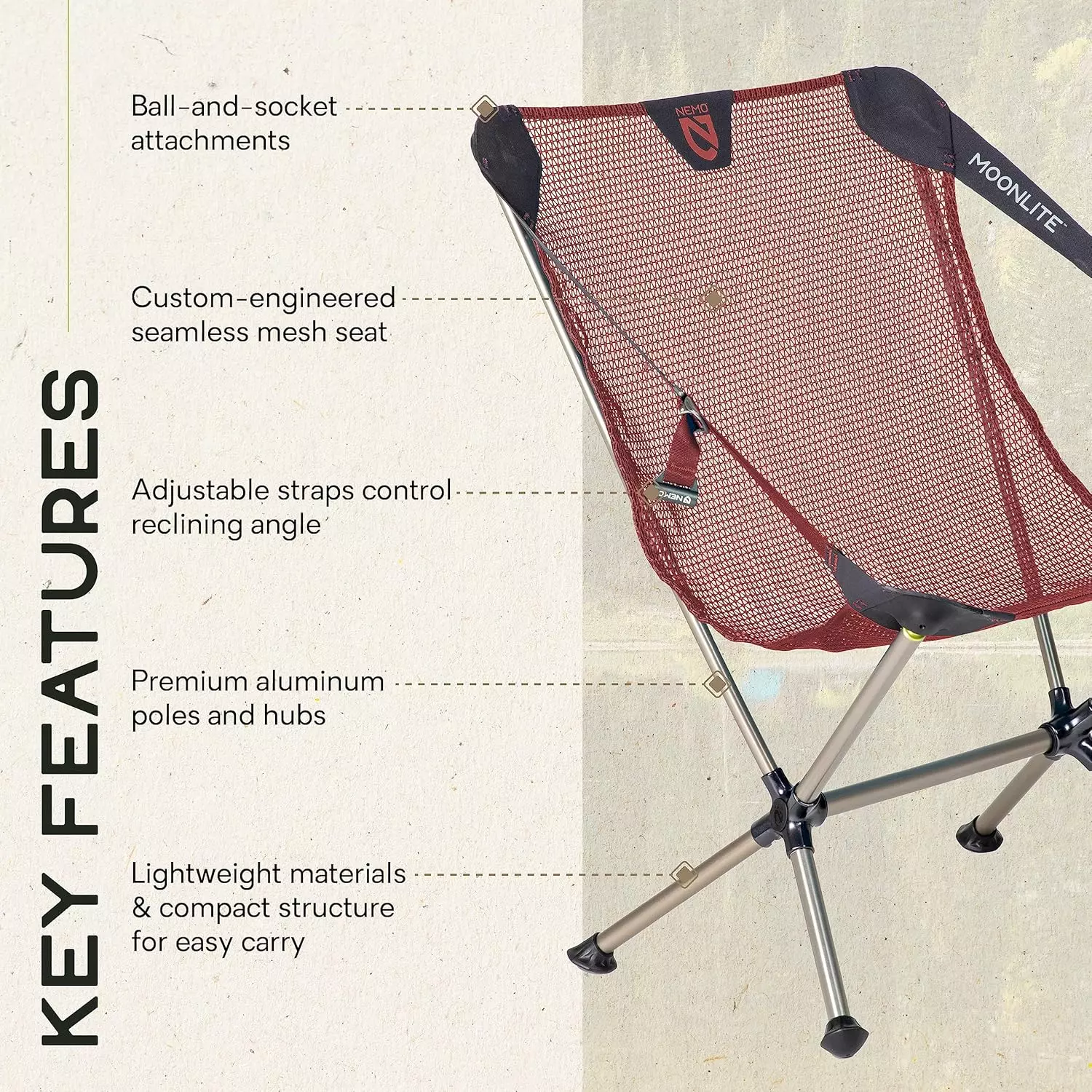NEMO Moonlite Reclining Camp Chair