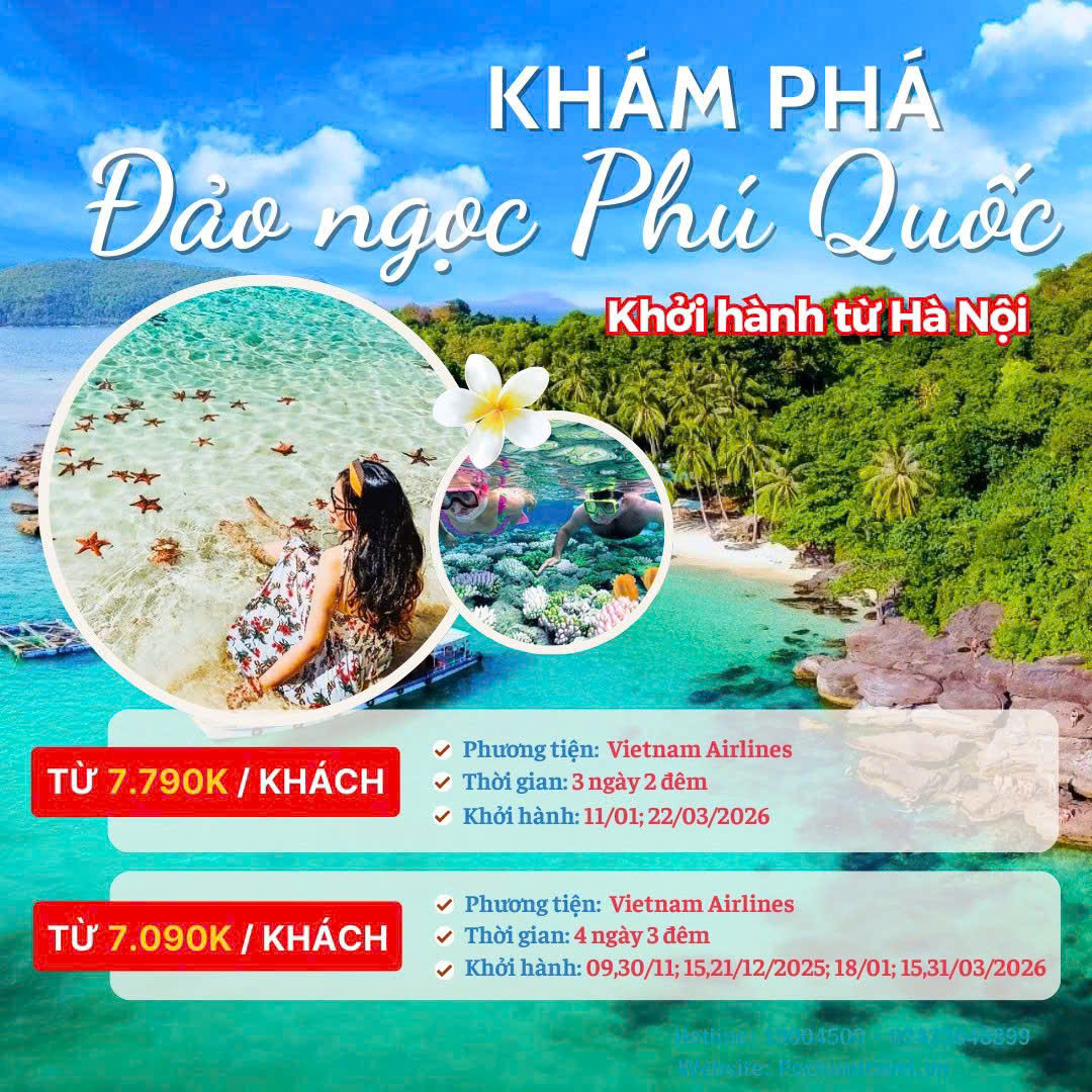 Tour Phú Quốc 2025 | Thiên Đường Nghỉ Dưỡng 4N3Đ