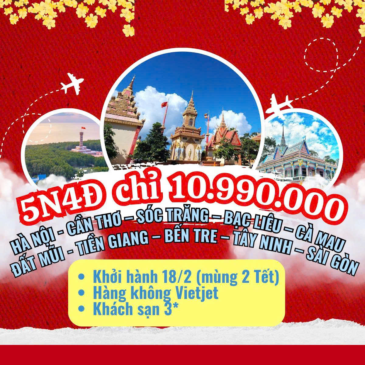 Tour Nội Địa Tết Bính Ngọ 2026 – Bay Vietjet, Giá Tốt, Khởi Hành Mùng 2 Tết