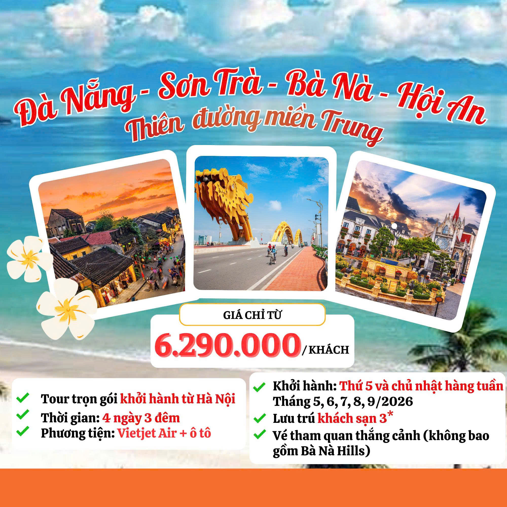 Tour Đà Nẵng – Bà Nà – Hội An 4N3Đ Bay Vietjet 2026