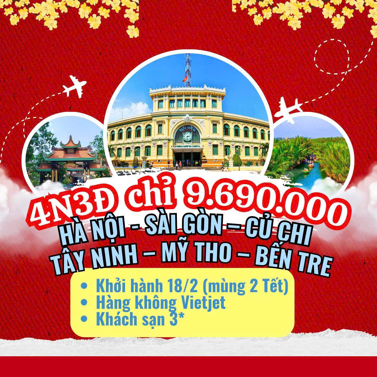 Tour Nội Địa Tết Bính Ngọ 2026 – Bay Vietjet, Giá Tốt, Khởi Hành Mùng 2 Tết