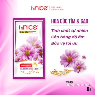 Dầu gội hiNICE Hoa Cúc TÍm & Gạo ngăn rụng do gãy 530g & Túi 6g - Bảo Hành 100%