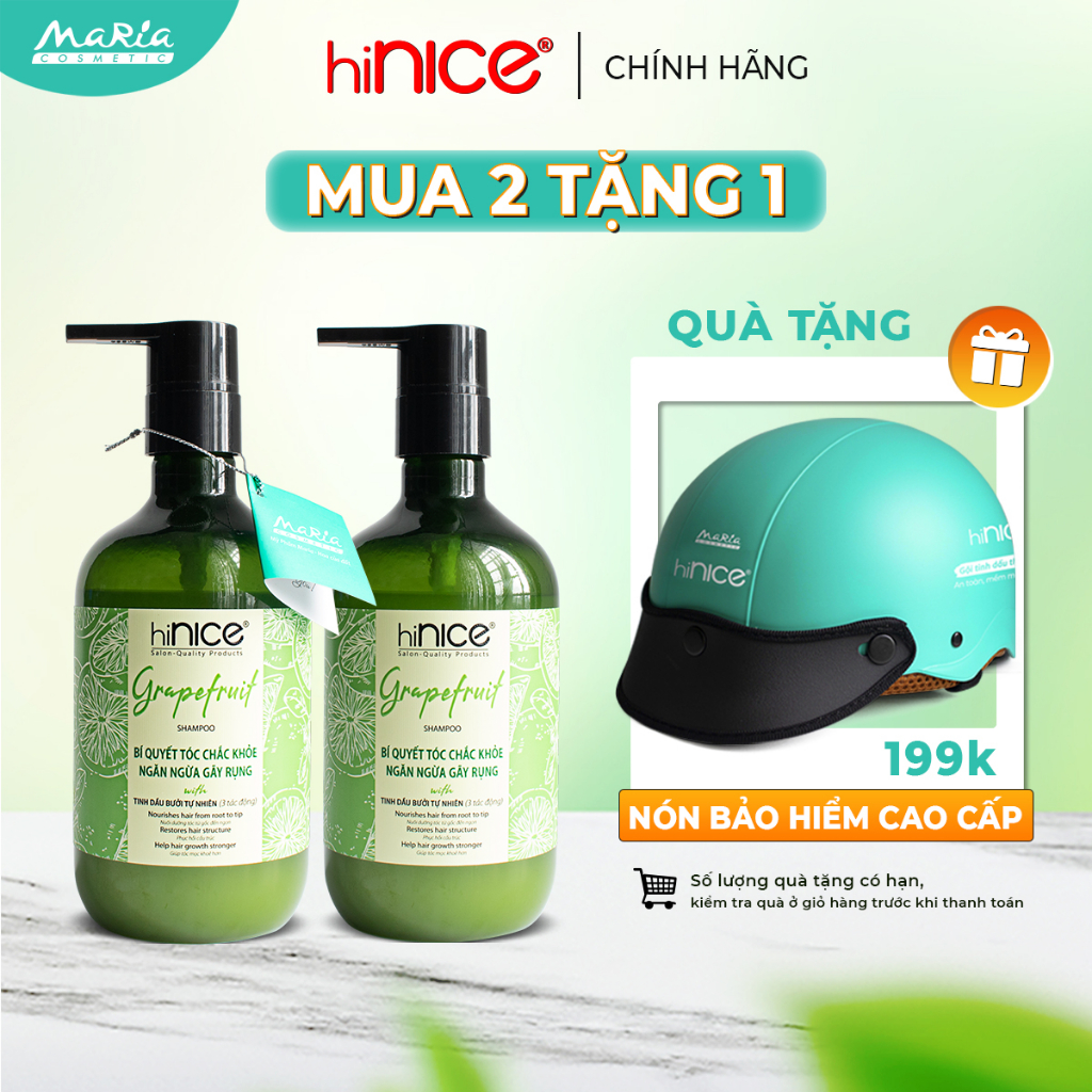 Bộ đôi gội xả hiNice tinh dầu Bưởi thiên nhiên (422g+266ml)x20 bộ