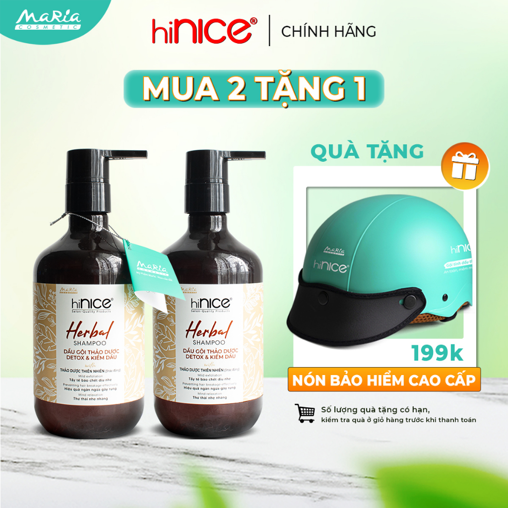 Bộ đôi gội xả hiNice tinh dầu Bưởi thiên nhiên (422g+266ml)x20 bộ