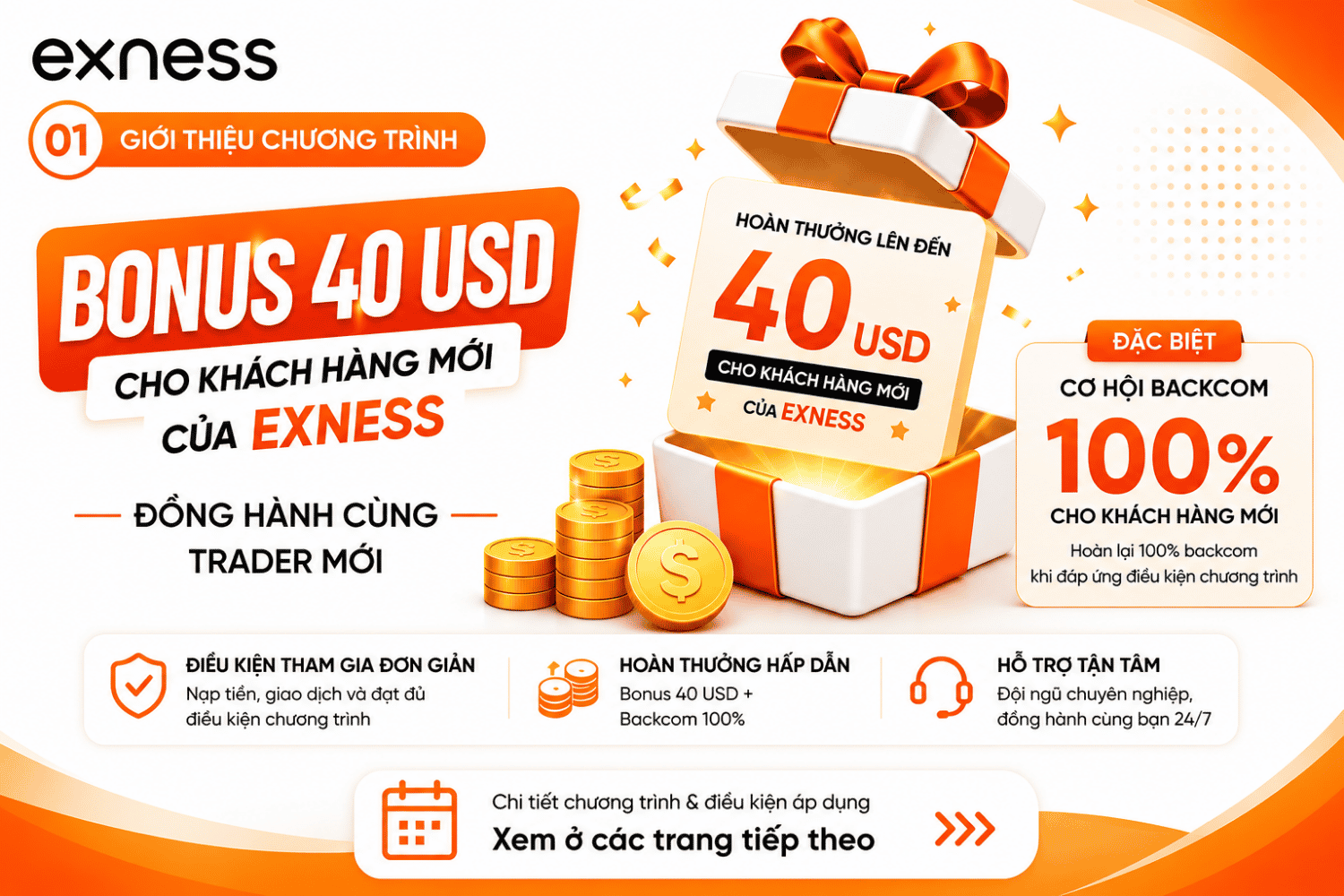 Hướng dẫn đăng ký tài khoản Exness mới để nhận Bonus 40 USD và Backcom 100% từ DuynenFX