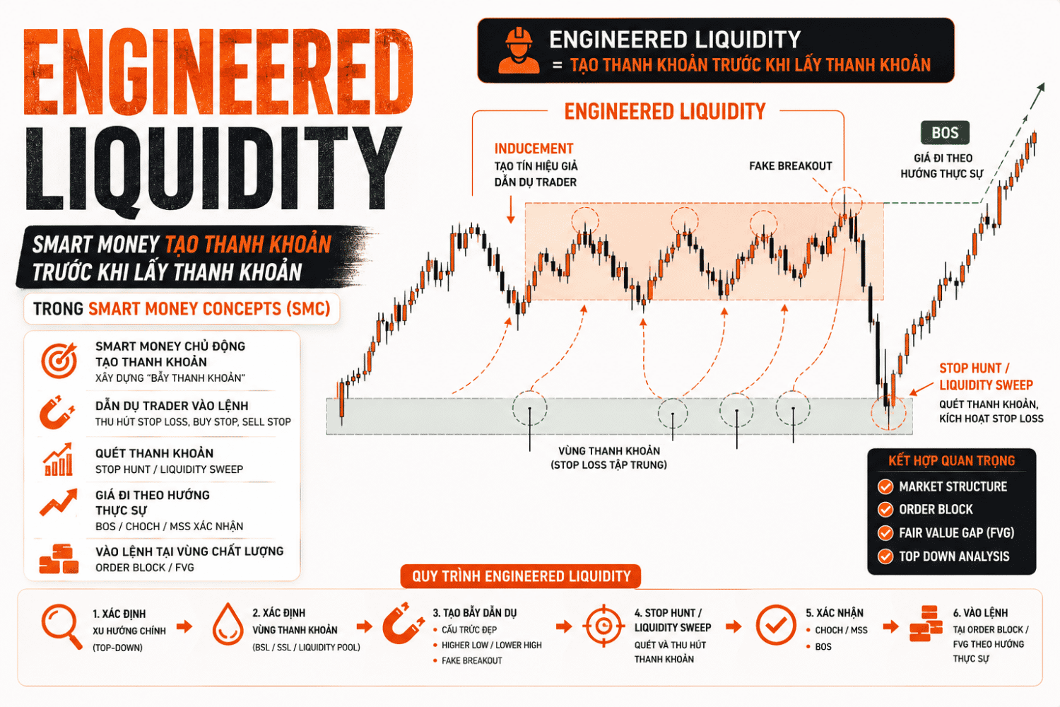 Engineered Liquidity là gì? Cách Smart Money Tạo Thanh Khoản Trong SMC
