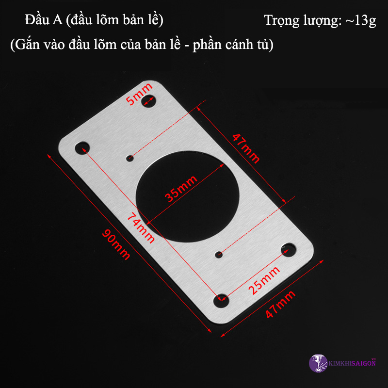 Combo 5 miếng đệm sửa bản lề cửa tủ