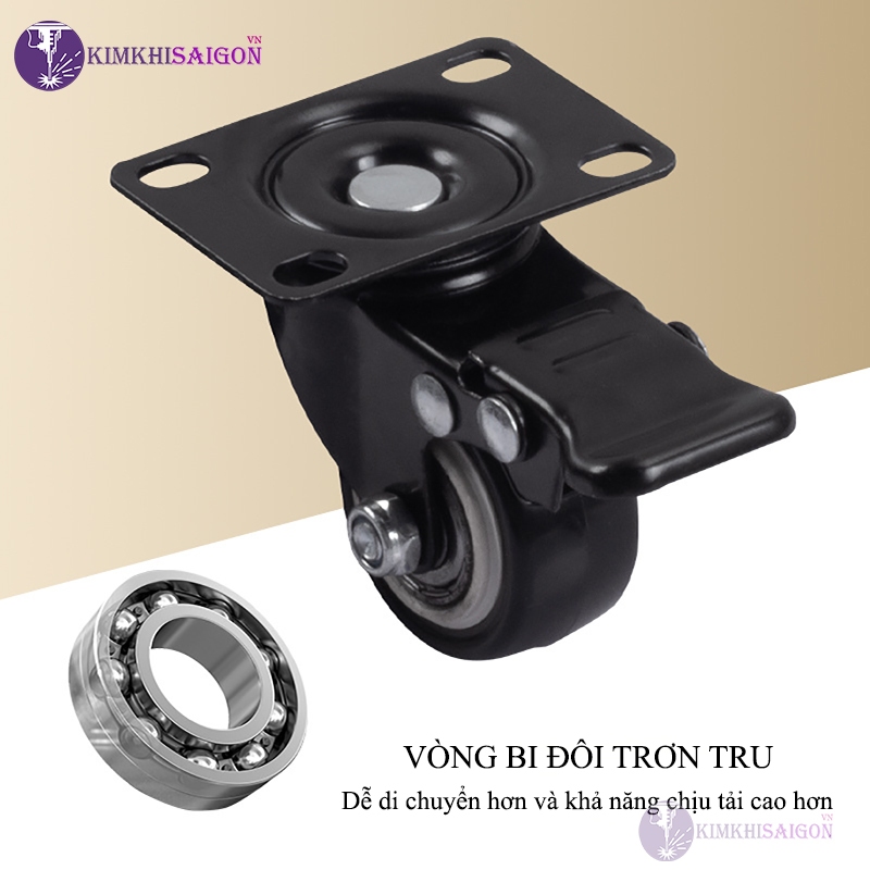 Bánh Xe Đẩy Hàng, Bánh Xe Xoay 360 Độ, Bánh Xe Chịu Tải Vừa Và Lớn BX-03