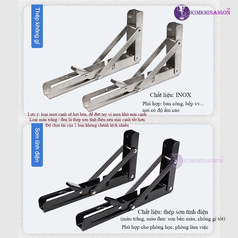 Bản Lề Gập Gấp Gọn Thông Minh, Giá Ke Đỡ Bàn Gấp Gọn Treo Tường PGT-01