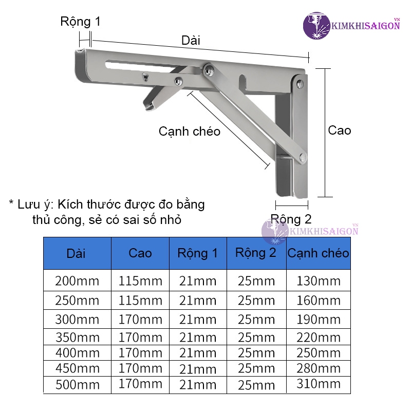 Bản Lề Gập Gấp Gọn Thông Minh, Giá Ke Đỡ Bàn Gấp Gọn Treo Tường PGT-01