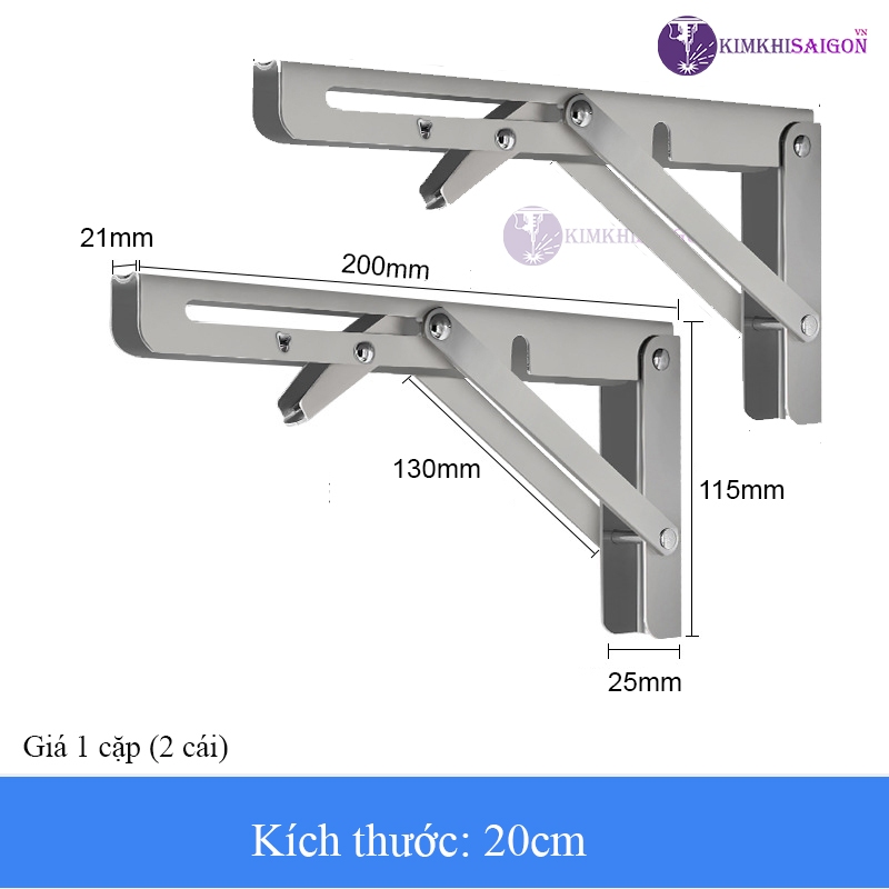 Bản Lề Gập Gấp Gọn Thông Minh, Giá Ke Đỡ Bàn Gấp Gọn Treo Tường PGT-01