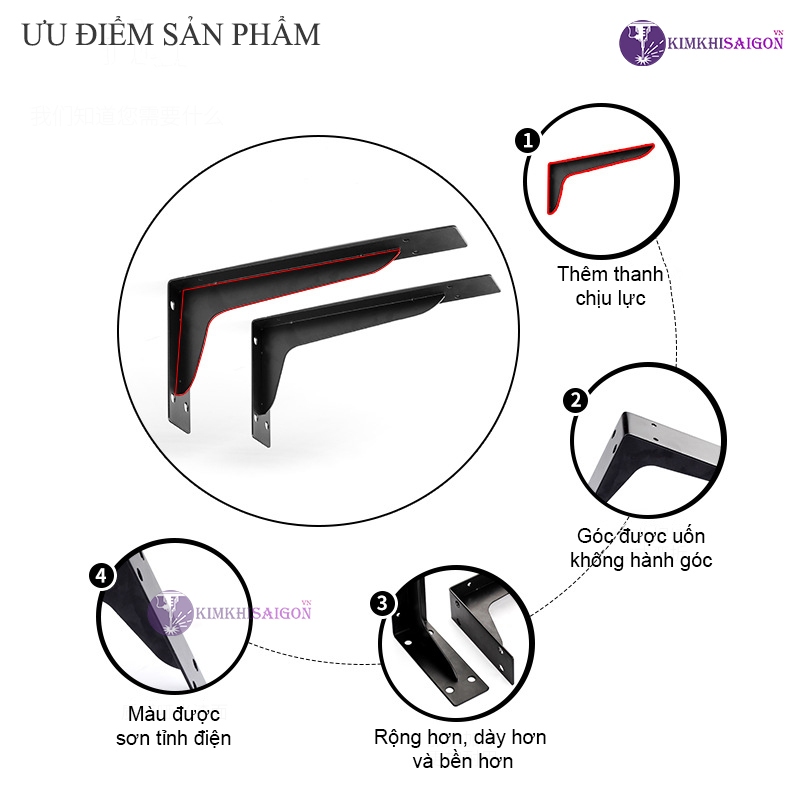 Giá Đỡ Kệ Gắn Tường Chịu Tải Lớn PGT-02
