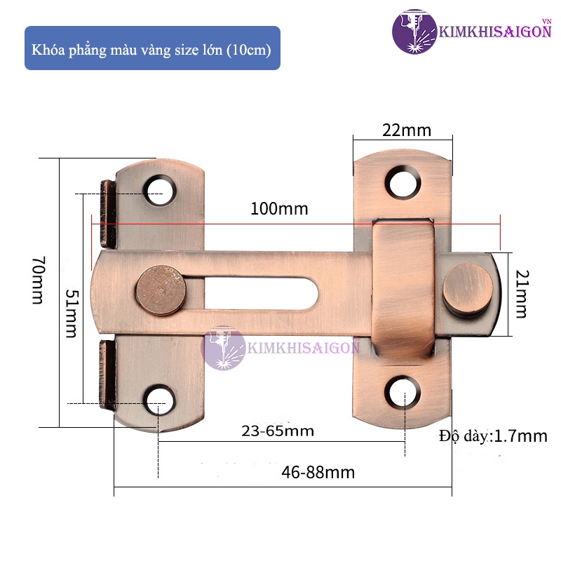 Chốt Khóa Cửa Bằng Thép Không Gỉ KHOA-03