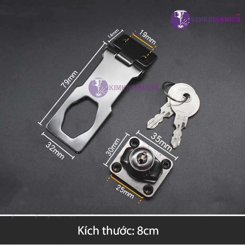 Ổ Khóa Cửa Tủ Bằng Hợp Kim Kẽm Chống Trộm KHOA-08