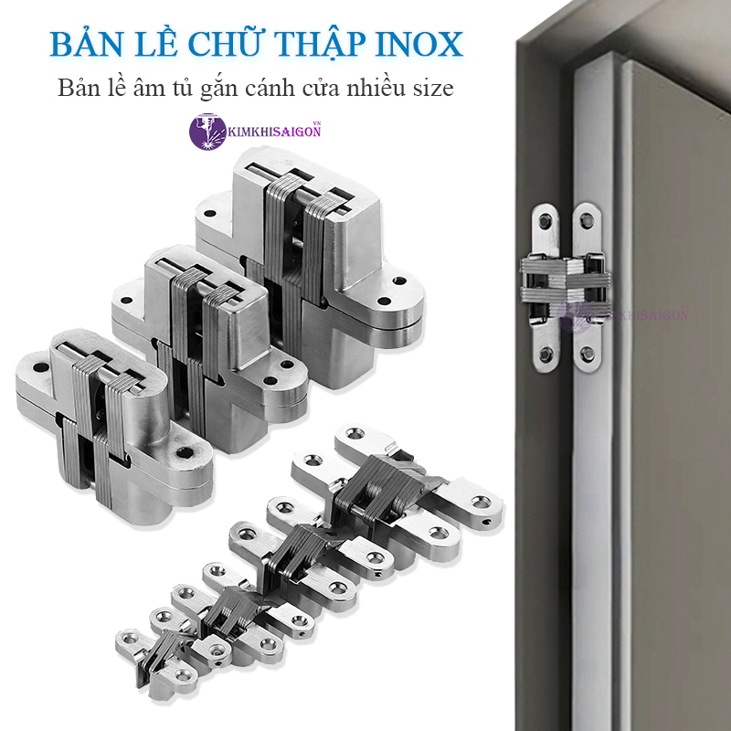 Bản Lề Chữ Thập Inox, Bản Lề Âm Tủ Gắn Cánh Cửa Tủ Nội Thất BL-04