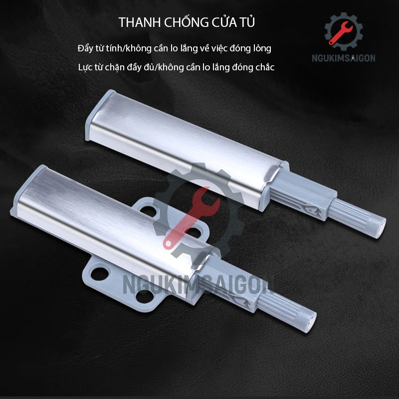 Dụng Cụ Nhấn Mở Hít Cánh Tủ Nam Châm Inox, Chốt Nút Hít Nam Châm Nhấn Nhả Mở Cửa Tủ, Chốt Nhấn Mở Cánh Tủ KHOA-11