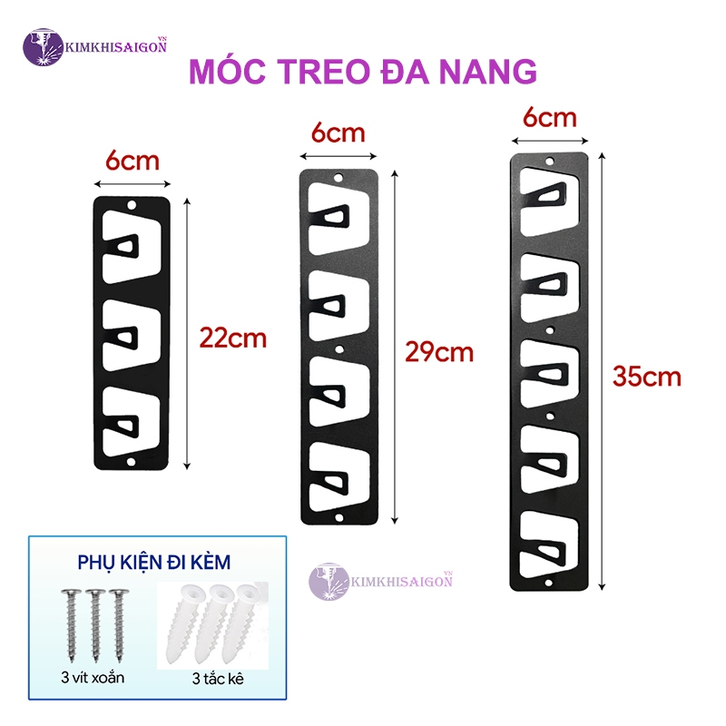(Tặng Kèm Vít) Móc Treo Đồ, Móc Treo Tường, Móc Treo Quần Áo Chịu Lực, Móc Treo Đa Năng Gắn Tường Kim Khi Sài Gòn MT-15.