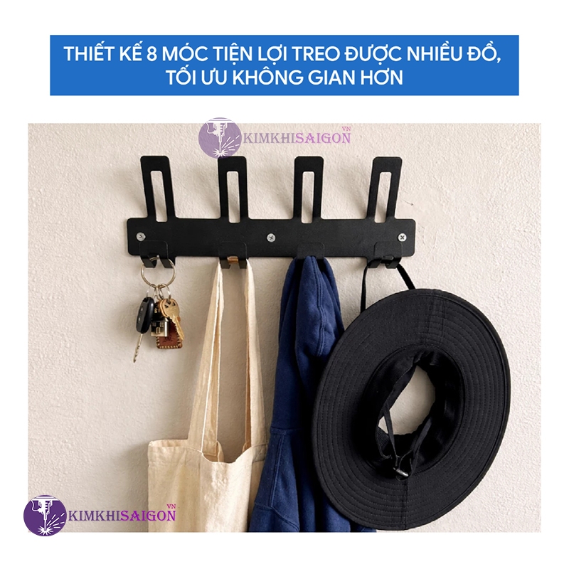 Móc Treo Quần Áo Gắn Tường (Tặng Kèm Vít), Móc Treo Quần Áo Chịu Lực, Móc Treo Đa Năng Kim Khí Sài Gòn MT-16