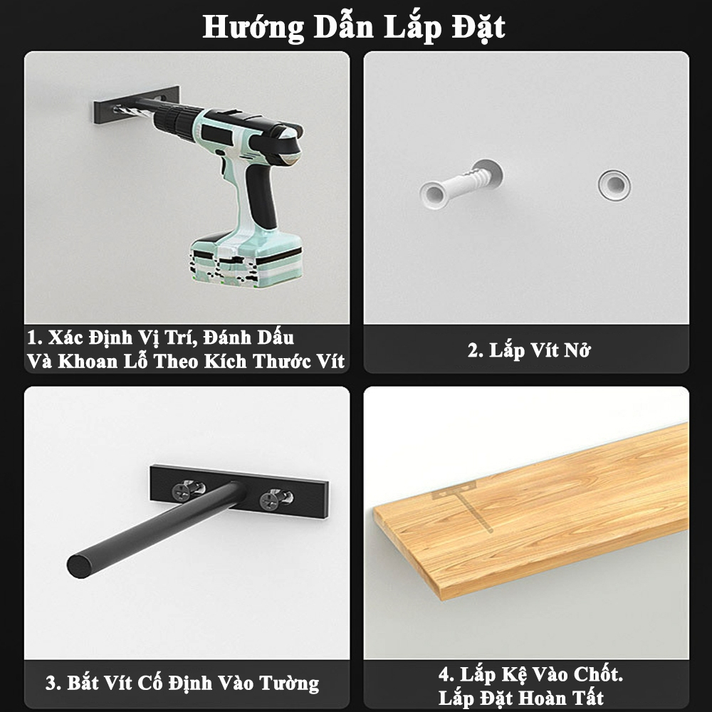 Chốt Âm Kệ Treo Tường Chữ T Nhiều Kích Thước Phù Hợp Treo Kệ Tường, Kệ Gỗ Decor Mà Không Lộ Vít Chot-05