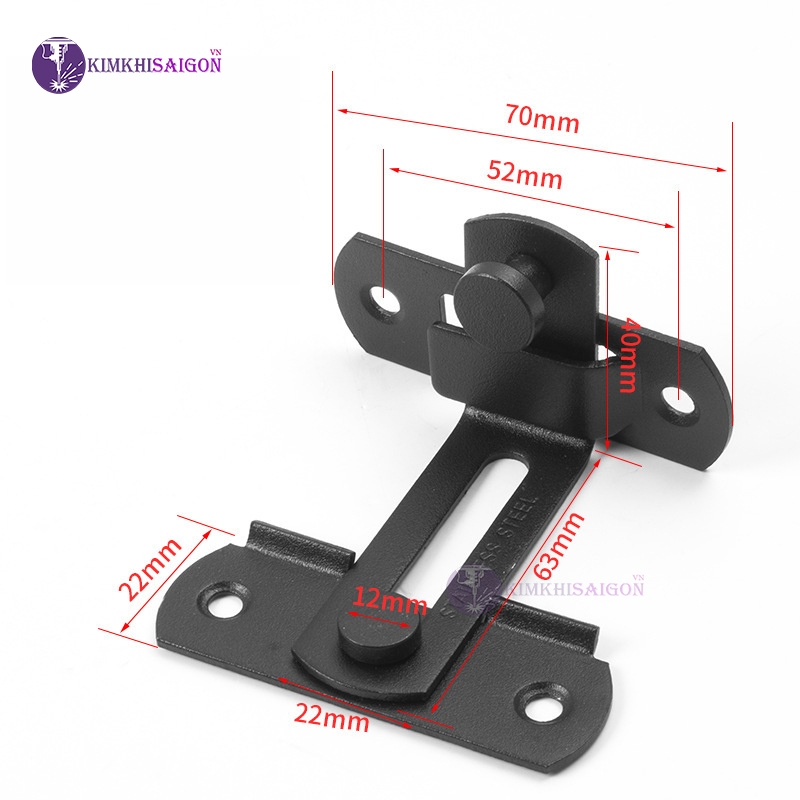 Chốt Khóa Cài Cửa Góc Vuông 90 Độ Bằng Thép Không Gỉ KHOA-04