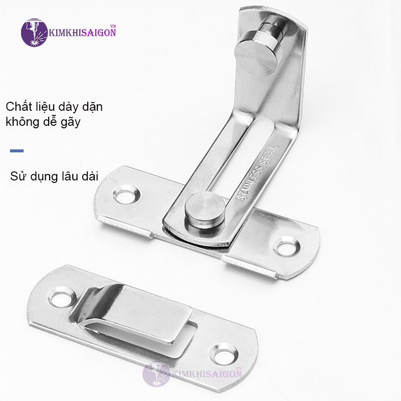 Chốt Khóa Cài Cửa Góc Vuông 90 Độ Bằng Thép Không Gỉ KHOA-04