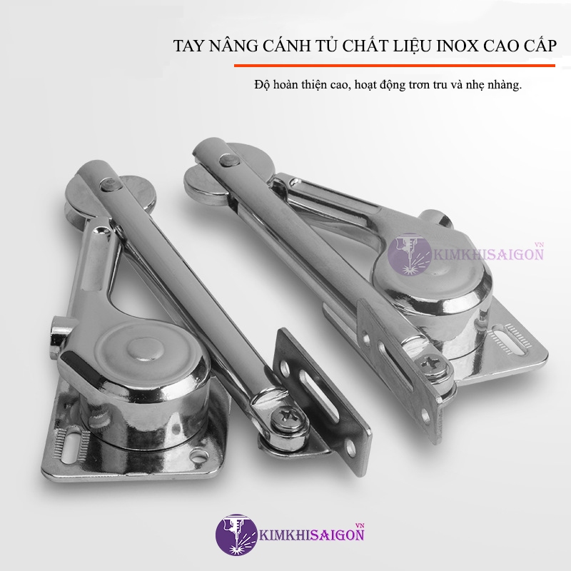 Tay Nâng Đỡ Cánh Tủ Inox Cao Cấp, Tay Đỡ Cánh Tủ Bếp (Bộ 2 Cái ) PT-02