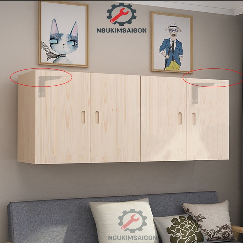 (Bộ 2 Cái) Giá Đỡ Gắn Tường, Kệ Gắn Tường Chịu Tải Lớn, Ke chữ L  PGT-02