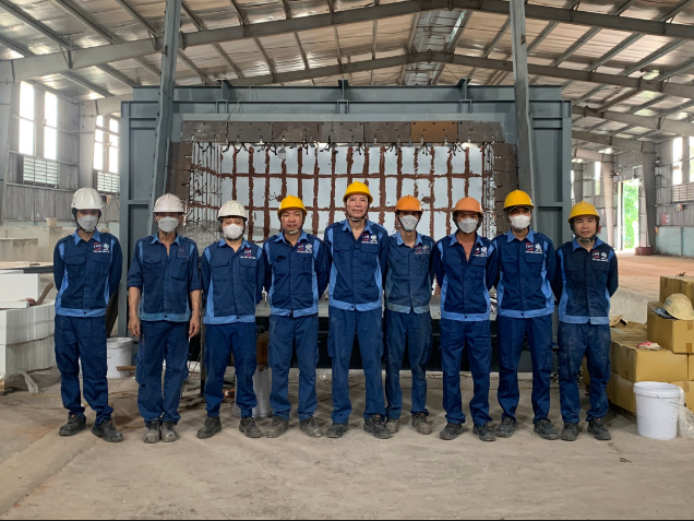 Lắp đặt lò phản xạ 25 Tấn