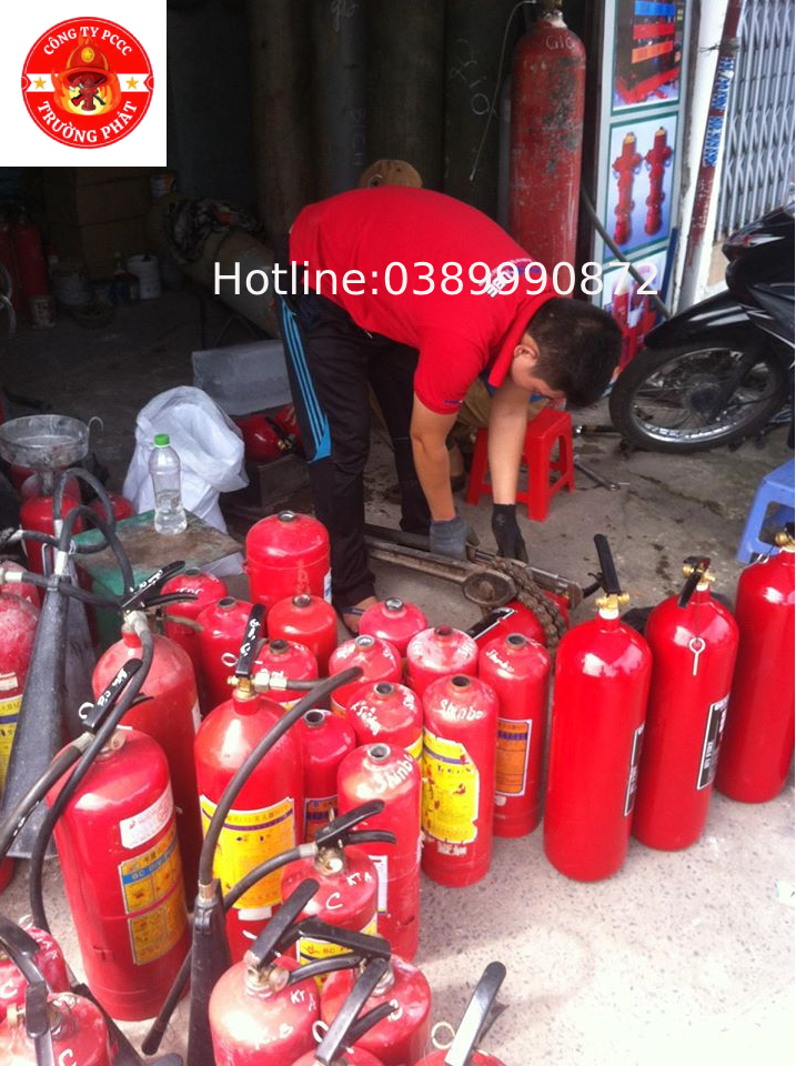 Nạp sạc bình chữa cháy giá rẻ tại ba đình Hà Nội