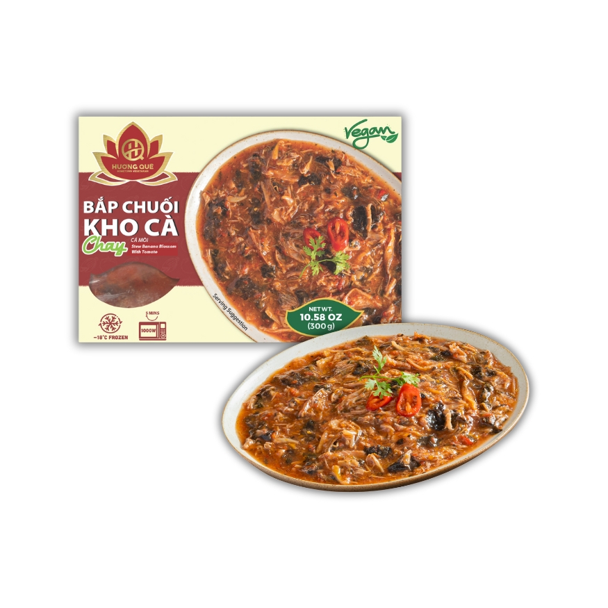 STEW BANANA BLOSSOM WITH TOMATO - BẮP CHUỐI KHO CÀ (CÁ MÒI CHAY) 300g