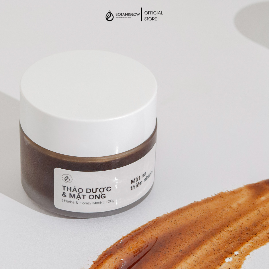 Mặt Nạ Thảo Dược Mật Ong Giảm Mụn, Mờ Thâm Herbal Face Mask BOTANIGLOW 50ml & 100ml