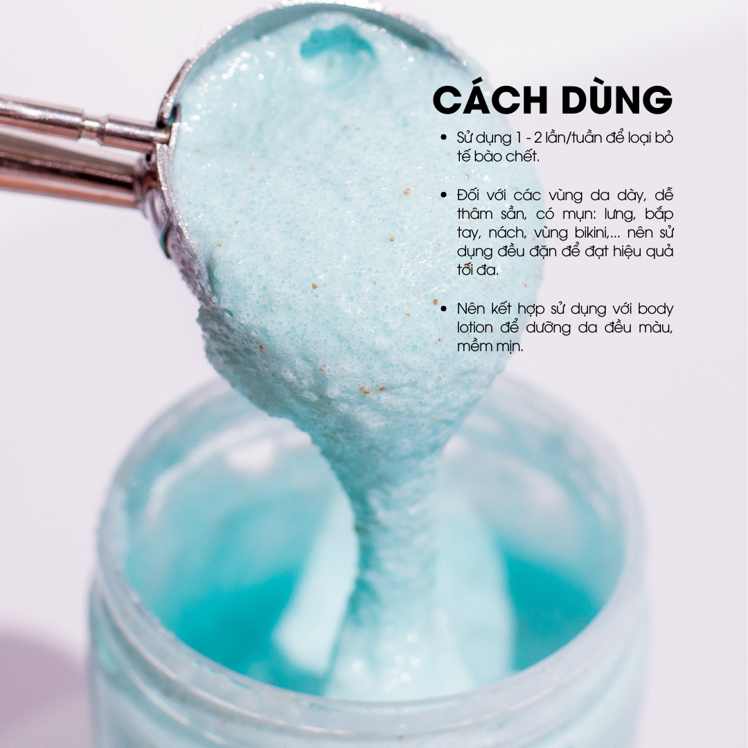 Muối Dẻo Tẩy Tế Bào Chết Cơ Thể 2% BHA & Bạc Hà Tràm Trà Body Scrub BOTANIGLOW 250gr